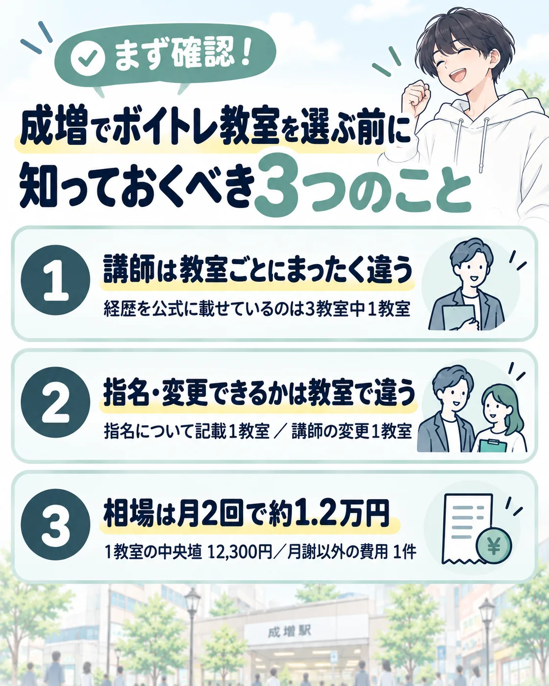 成増でボイトレ教室を選ぶ前に知っておくべき3つのこと